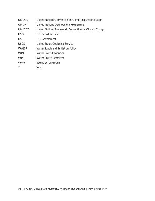 usaid/nambia environmental threats and opportunities assessment