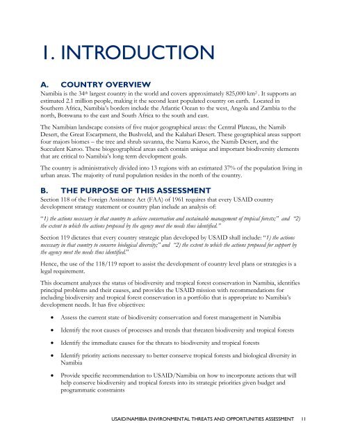 usaid/nambia environmental threats and opportunities assessment