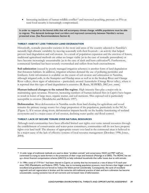 usaid/nambia environmental threats and opportunities assessment