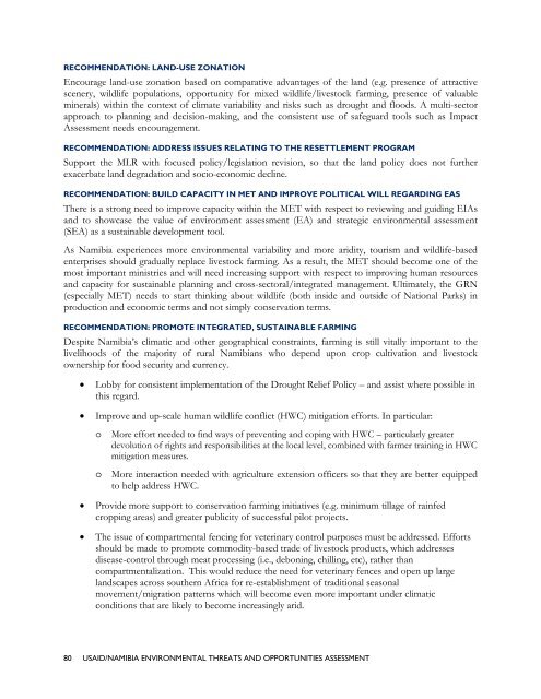 usaid/nambia environmental threats and opportunities assessment