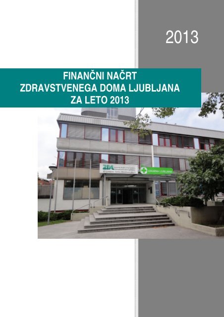 FinanÃ„Â ni naÃ„Â rt ZD Ljubljana 2013 - Zdravstveni dom Ljubljana