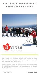 CSIA Skier Progression Instructor's Guide - SnowPro.com