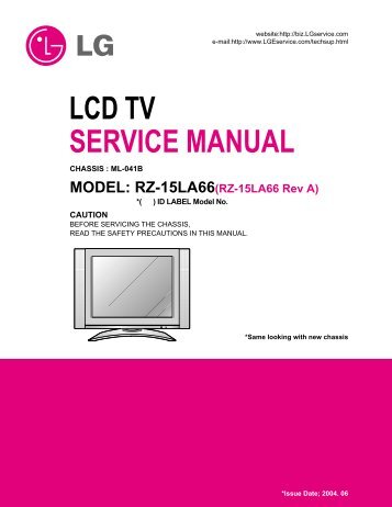 LCD TV SERVICE MANUAL - Sharatronica