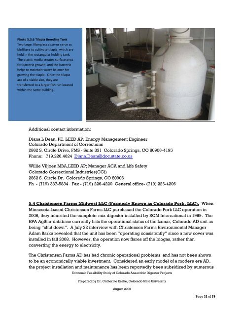 Economic Feasibility Study of Colorado Anaerobic Digester Projects ...