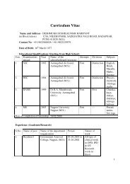 CV - Dr. Sushil Deshmukh