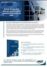 Survey of consumer attitudes towards ADAS systems - SBD