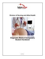 Diagnostic Medical Sonography Student Handbook - Baton Rouge ...