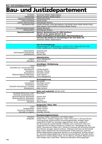 Bau- und Justizdepartement - Kanton Solothurn