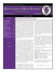 September 2011 - Battlefield High School