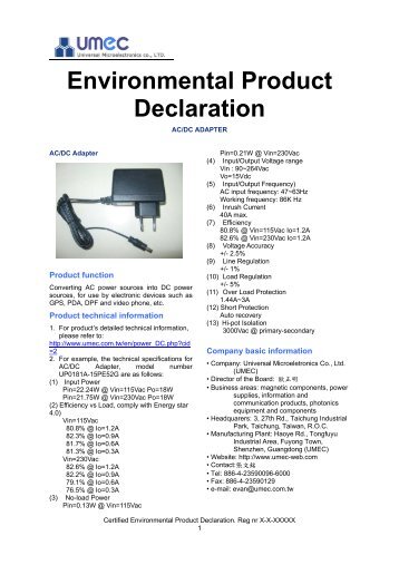 Environmental Product Declaration