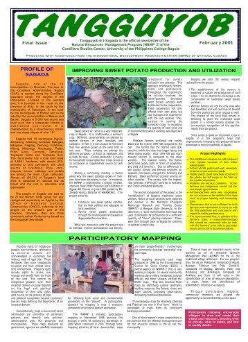 NRMP2 Tangguyob Final Issue - Cordillera Studies Center
