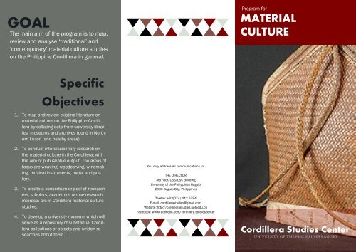 Material Culture - Cordillera Studies Center