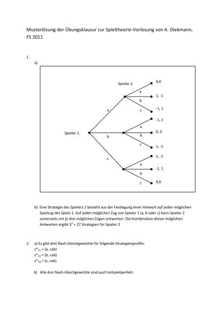 MusterlÃ¶sung der Ãœbungsklausur zur Spieltheorie-Vorlesung von A ...