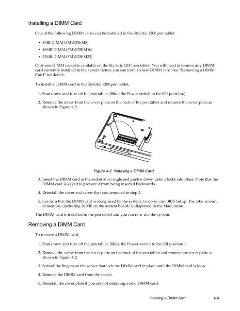 Stylistic 1200 Tech Reference Manual (PDF) - The Labs