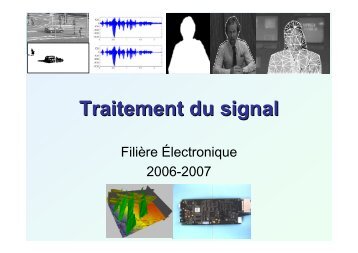 Traitement du signal - IMS