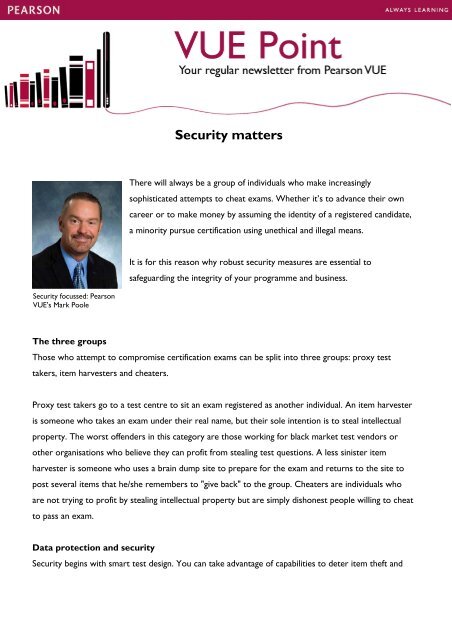 Security_matters - Pearson VUE