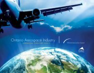 Ontario Aerospace Industry - Ontario Aerospace Council