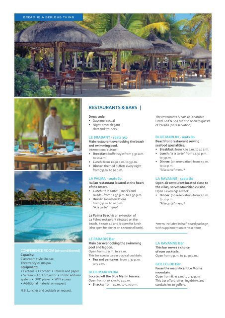 Unique Selling Points | Mauritius - Paradis Hotel & Golf Club