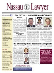 law day 2013 honorees announced - Nassau County Bar Association