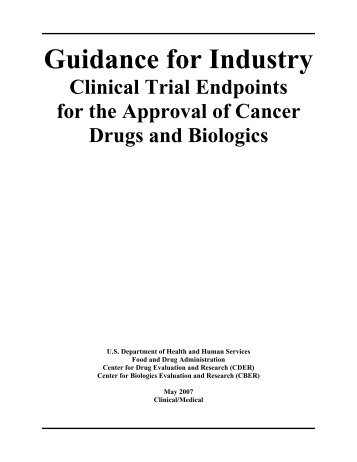 Clinical Trial Endpoints for the Approval of Cancer Drugs ... - scimega