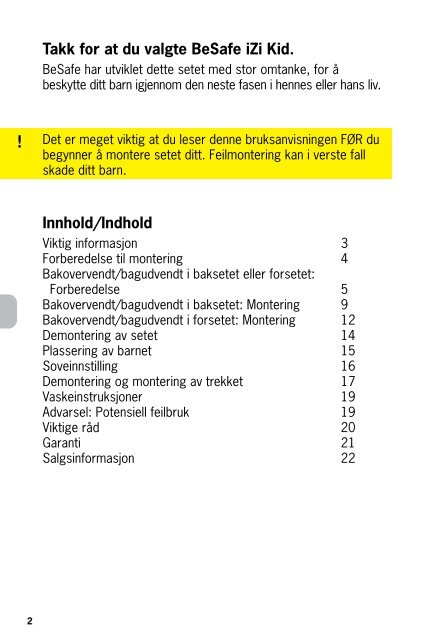 Bruksanvisning - Besafe