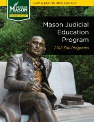 mason Judicial Education Program - Law & Economics Center