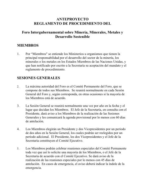 DRAFT RULES OF PROCEDURE OF THE