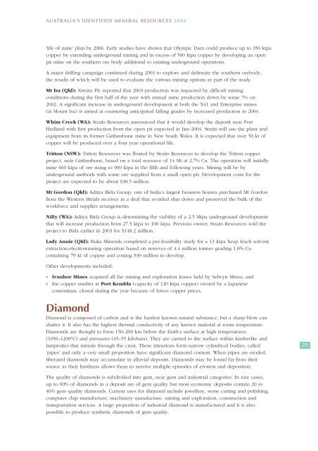 australia's identified mineral resources 2004 - Geoscience Australia