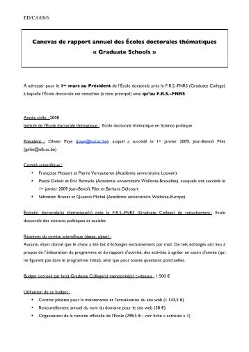 Télécharger la version PDF du Rapport. - Centres FUSL - Facultés ...