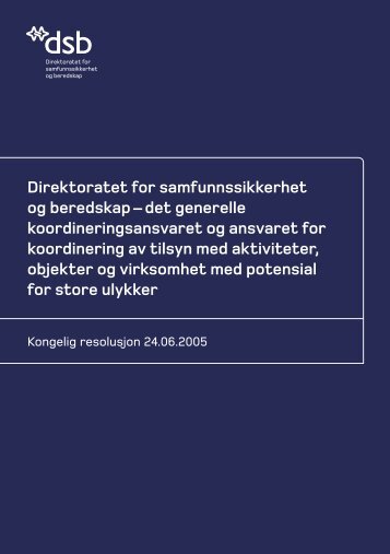 Last ned PDF - Direktoratet for samfunnssikkerhet og beredskap