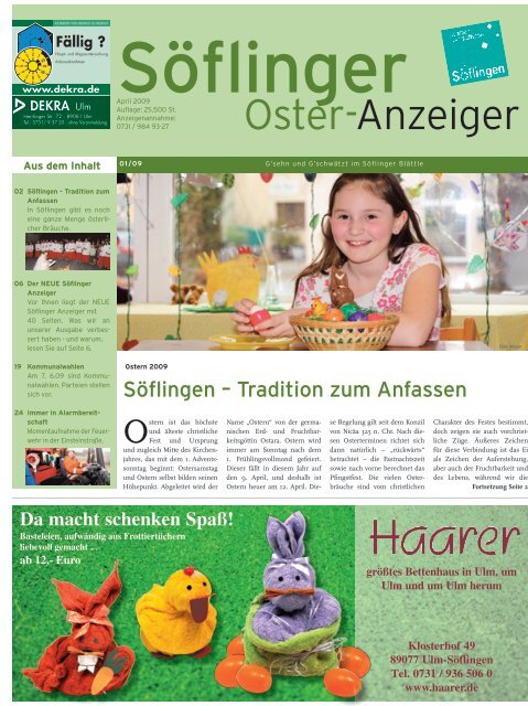 Söflinger Oster-Anzeiger vom 4.4..09 (PDF 11 - Söflinger Anzeiger
