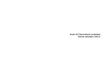 Prijslijst Audi A3 Sportback per 01-10-2012 .pdf - Fleetwise