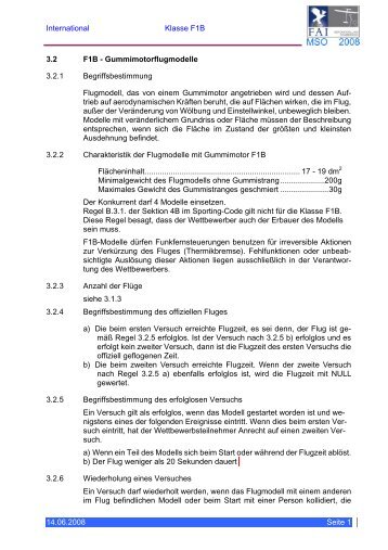 International Klasse F1B 14.06.2008 Seite 1 3.2 F1B ... - lexSOFT