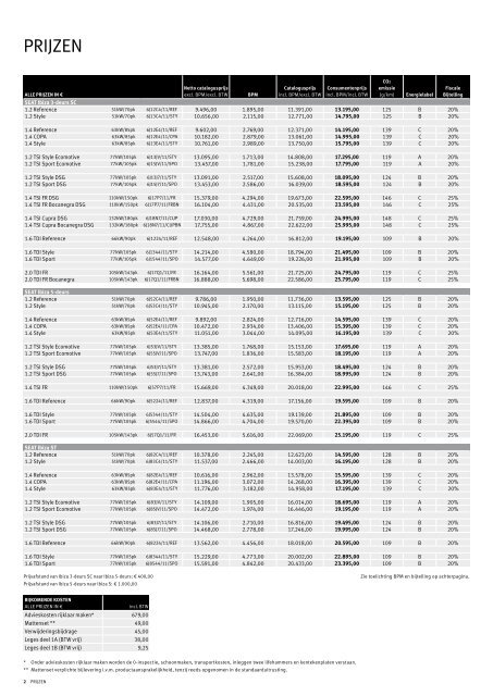 Prijslijst SEAT Ibiza PL per 01-03-2011.pdf - Fleetwise