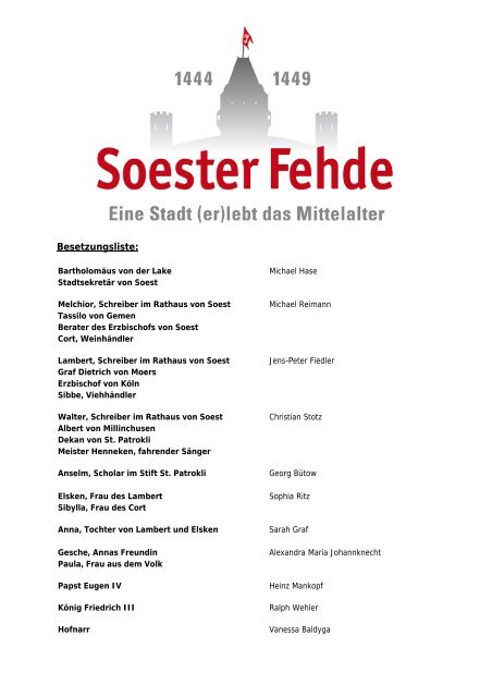 Besetzungsliste Festspiele neu - Die Soester Fehde