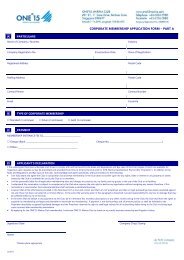 corporate membership application form – part a - ONE°15 Marina Club