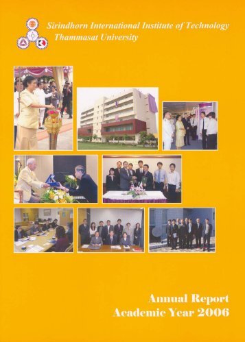 SIIT Annual Report, Academic Year 2006 - Sirindhorn International ...