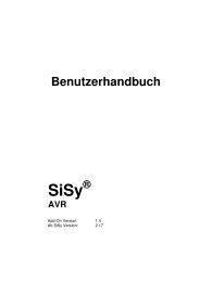 Benutzerhandbuch SiSy Â® AVR - myAVR
