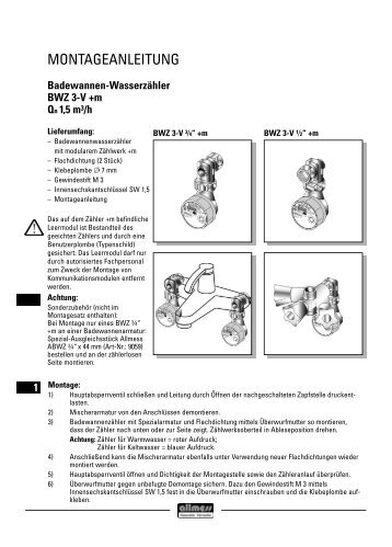 MONTAGEANLEITUNG - Allmess GmbH