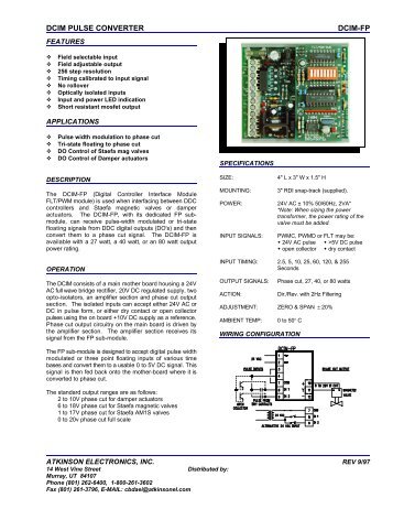 DCIM PULSE CONVERTER DCIM-FP - Atkinson Electronics Inc