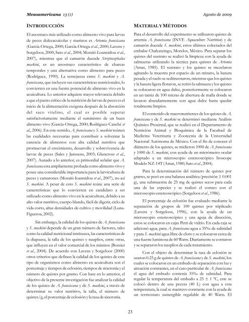 MESOAMERICANA - Sociedad Mesoamericana para la BiologÃ­a y la ...