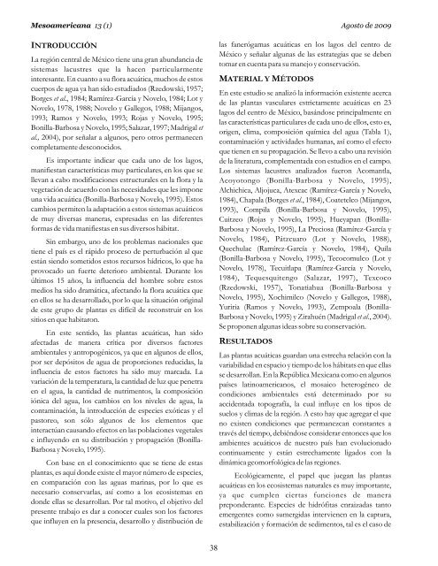 MESOAMERICANA - Sociedad Mesoamericana para la BiologÃ­a y la ...