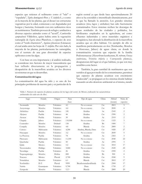 MESOAMERICANA - Sociedad Mesoamericana para la BiologÃ­a y la ...