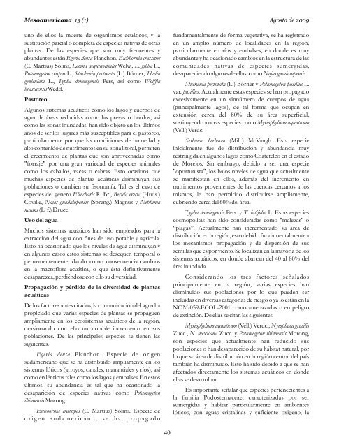 MESOAMERICANA - Sociedad Mesoamericana para la BiologÃ­a y la ...