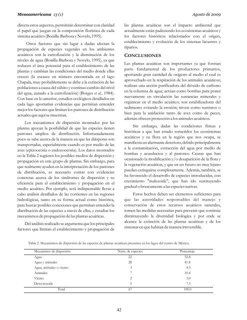 MESOAMERICANA - Sociedad Mesoamericana para la BiologÃ­a y la ...