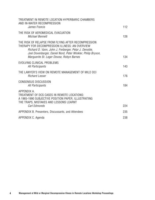 Management of Mild or Marginal Decompression Illness in Remote ...