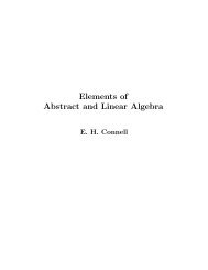 E. H. Connell, Elements of Abstract and Linear Algebra