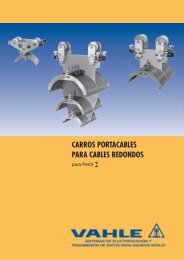 Carros portacables para cables redondos en perfil - Vahle