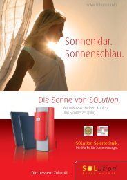 Sonnenklar. Sonnenschlau. - Solution Solartechnik GmbH