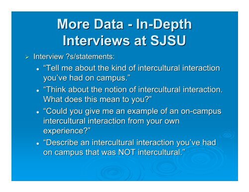 Dr. Rona Halualani's Intercultural Interaction Survey
